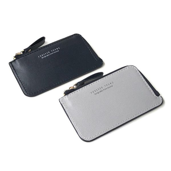 

wallets fashion slim men's leather small wallet holder women cash zipper coin purse card, Red;black