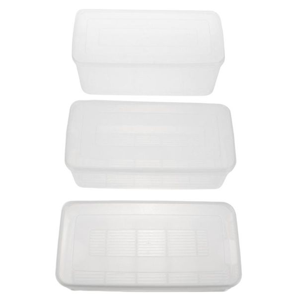 

3pcs bottom filter design kitchen storage boxes crisper storage boxes with lid