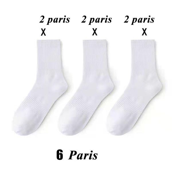 

men's socks 6 pairs men cotton casual black white gray long high/mid tube sports business in bulk