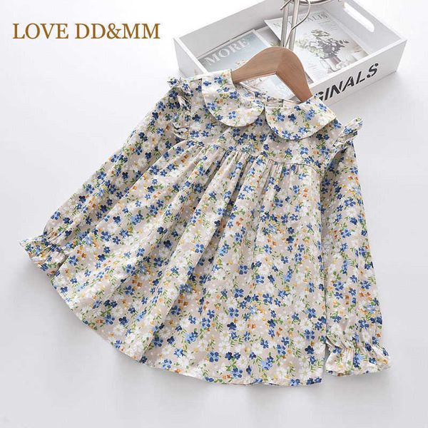 

love dd&mm girls shirts kid's wear girl's floral sweet cotton loose long-sleeved shirt for baby costumes 210715, White;black