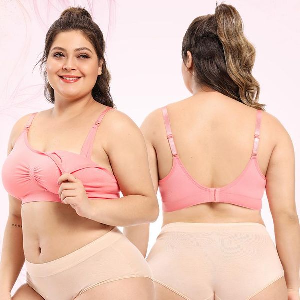 

bras autumn cotton plus size breastfeeding bra for pregnant mothers, Red;black