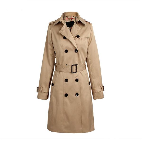 

women's trench coats 2021 harajuku long coat women business classic double breasted fashion abrigo mujer streetwear, Tan;black
