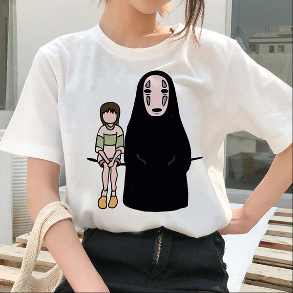 

totoro spirit away t shirt studio ghibli femme japanese anime women tshirt t shirt miyazaki hayao clothes female, White