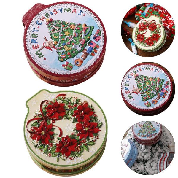 

christmas decorations 2pcs creative gift candy boxes tinplate design for
