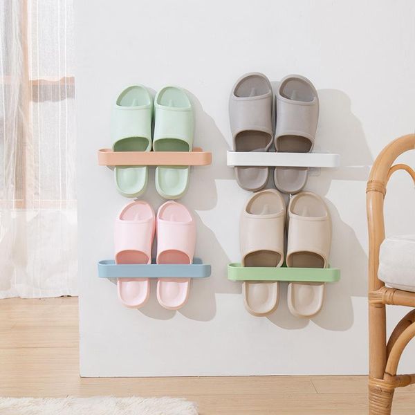 

clothing & wardrobe storage wall mounted bathroom slippers rack shoe organizer folding hanger self adhesive holder closet cabinet hook