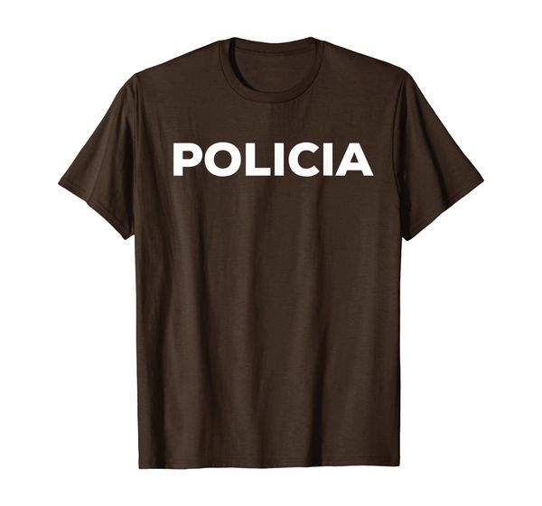 

policia t-shirt - printed on both side, White;black