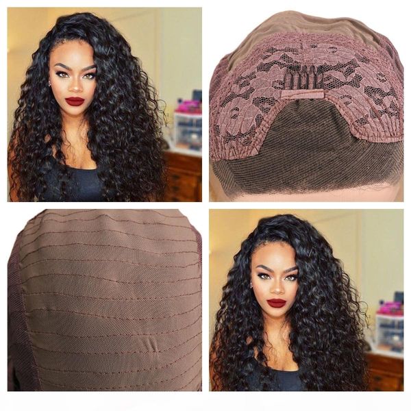 

heat resistan fiber baby hair kinky curly real hair heat resistant fiber synthetic glueless front lace wig, Black