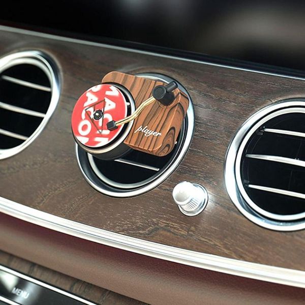

car air freshener retro rotating phonograph fresher record player perfume auto