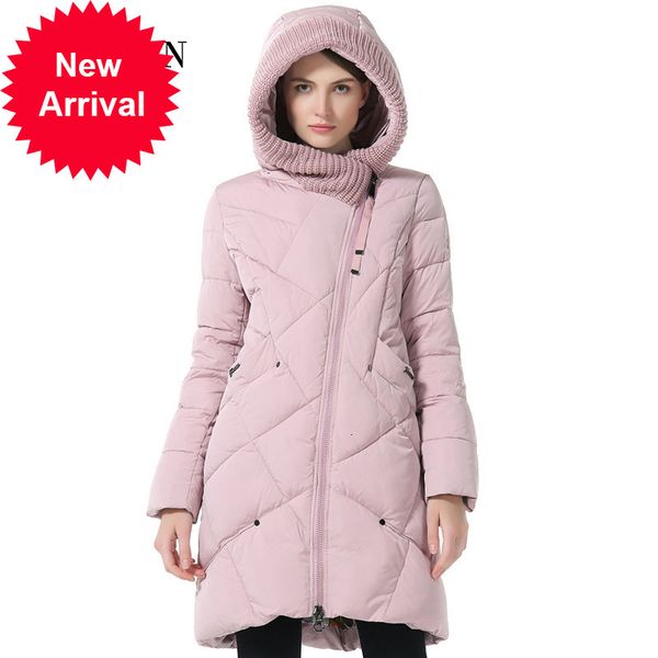 

gasman 2021 collection brand fashion thick winter bio down jackets hooded women parkas coats plus size 5xl 6xl 1702, Black