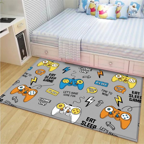 

carpets gamer controller area rugs flannel non-slip floor mat doormats home runner rug carpet for bedroom indoor outdoor kids play