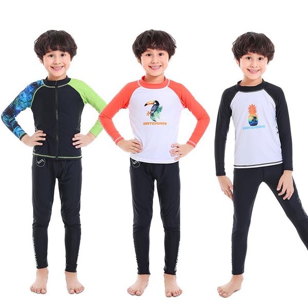 

one-piece suits water pro rash guard kids sports snorkeling
