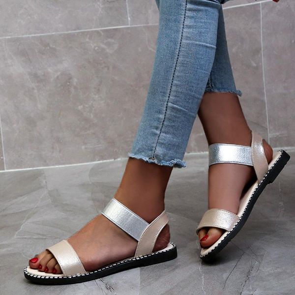 

sandals 2021 solid color women's fashion open-toe trend all-match casual simple classic outer wear, Black