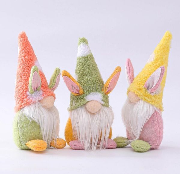 

easter bunny gnome handmade swedish tomte rabbit plush toys doll ornaments holiday home party decoration kids easter gift fy7600