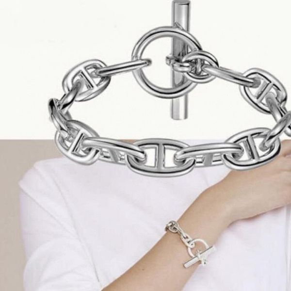 

new chain men's bracelets chain women's designer bracelets fashion classic collocation, Black