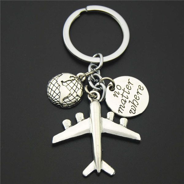 

aircraft travel keychain pendant metal keyring