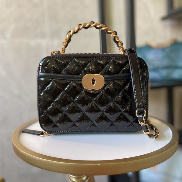 

new shoulder bags 2021 women handbag crossbody bag brands designer handbags flower printing bag purse 13.5x18.5x7cm 28413, Black