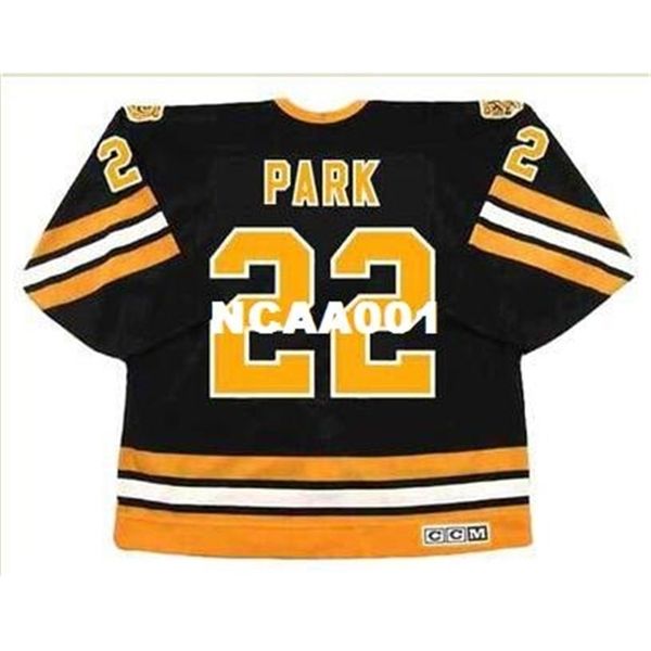 

668s #22 brad park boston bruins 1978 ccm vintage hockey jersey or custom any name or number retro jersey, Black