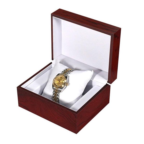 

watch boxes & cases simple and fashionable high-grade clamshell box for storage of antimagnetic dustproof device household wooden, Black;blue
