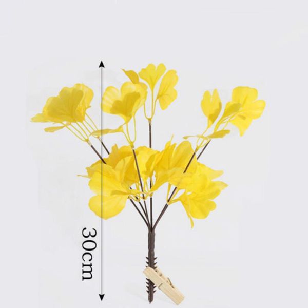 

artificial ficus leaf ginkgo biloba plastic tree branches outdoor handmade leaves for diy party home office decoration leaves