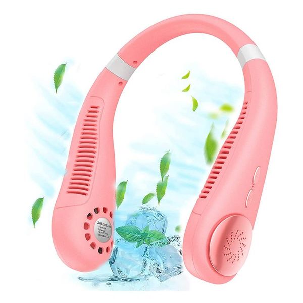 

electric fans xiao mini lazy hanging neck fan mute outdoor sports usb small no leaf portable 360 degree neckband