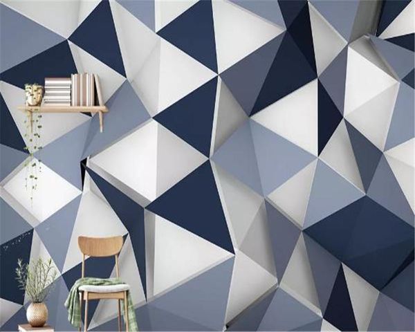 

wallpapers custom home decor 3d wallpaper hd digital printing modern simple creative geometry diamond stereo pattern wall paper