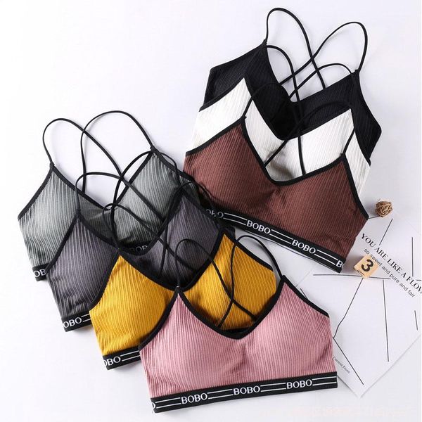 

yoga outfit sling sports bra for women thin section beautiful back strap bottoming vest gym push up running sport bras tube top