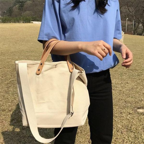 

evening bags large-capacity canvas handbag simple and versatile casual daily commuting one-shoulder messenger bag