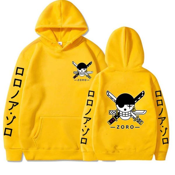 

men's hoodies & sweatshirts 2021 japanese anime graphic men funny one piece harajuku sweatshirt hip hop pullover, Black