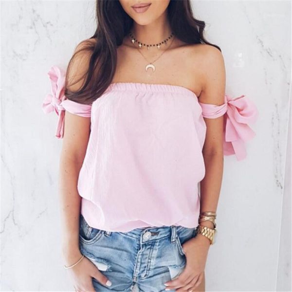 

women's blouses & shirts summer women casual sleeveless blouse 2021 ladies fashion off shoulder pure color loose crop shirt, White