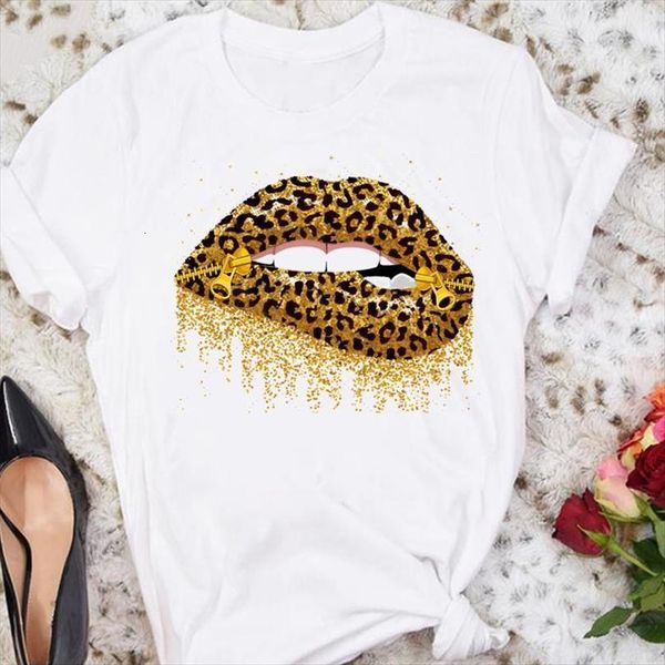 

and women cartoon leopard mens t shirts funny lip 90s summer female tshirts clothes graphic lady print tee, White;black
