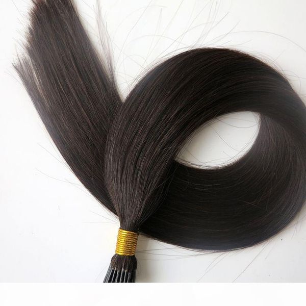 

pre bonded i tip brazilian human hair extensions 50g 50strands 20 22inch #1b off black indian straight hair products