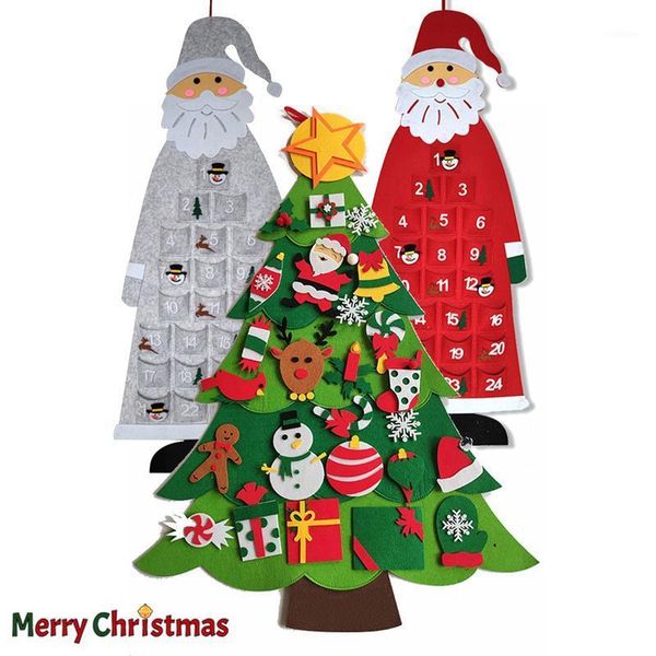 

christmas decorations diy felt tree decoration for home navidad year 2022 ornaments santa claus xmas kids gifts