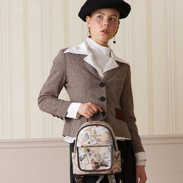 

backpack travel bag genuine women's multifunctional schoolbag large capacity