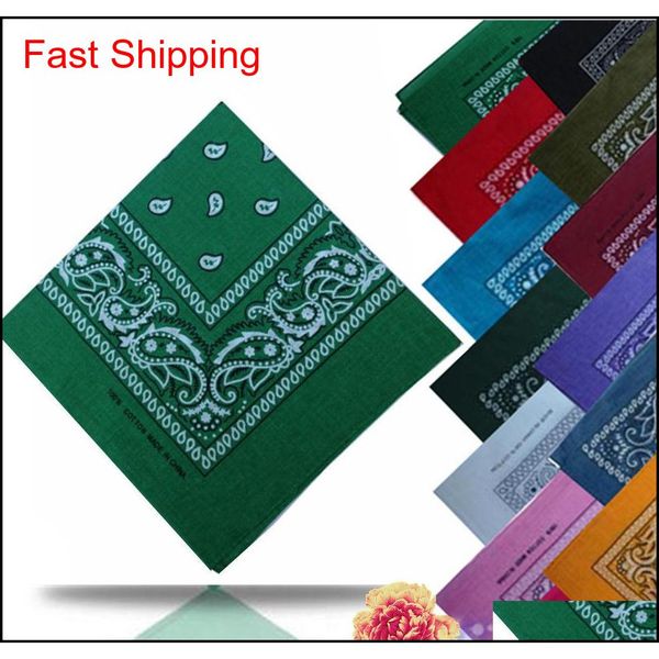 

assorted bandanas 56*56cm 100% cotton novelty double sided print paisley cowboy bandana party favor scarf head qylnjt beauty888, Silver