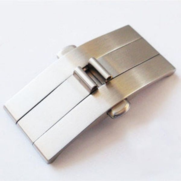 

watch bands 316l stainless steel bracelet buckle for chain bands, parts 18, 22mm, Black;brown