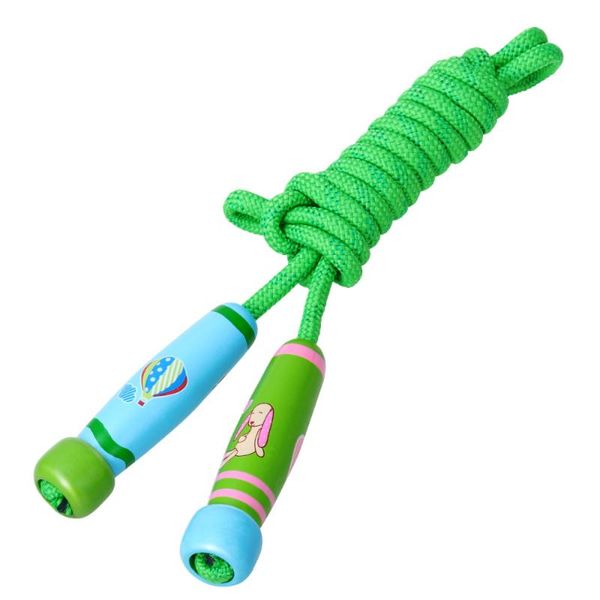 

nuolux children adjustable jumping skipping rope with wooden handle