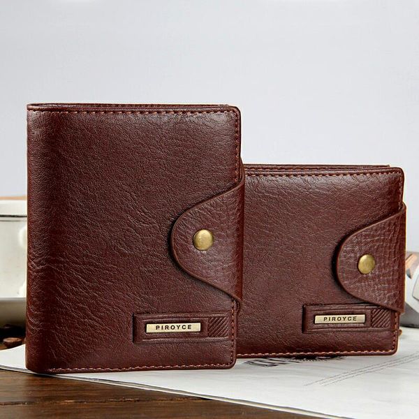 

wallets wallet men leather with coin pocket zipper po window practical, Red;black