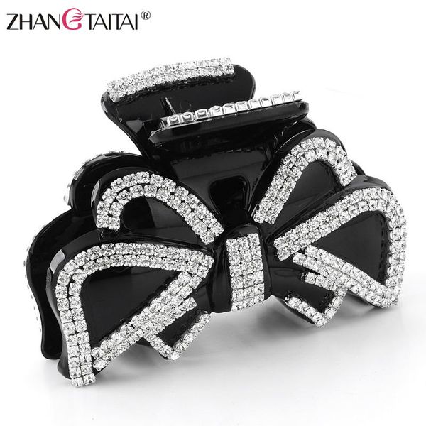 

hair clips & barrettes 2021 bowknot claw accessories headwear clip clamps hairpin for girl rhinestone barrette hairgrip women ponyta, Golden;silver