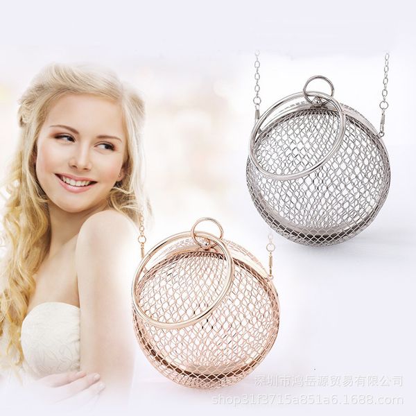 

evening bag 2021 tennis portable straddle one shoulder banquet women's chain metal