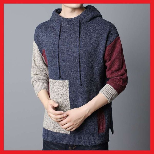

hoodie large size sweater korean fashion men's knitted jacket, White;black