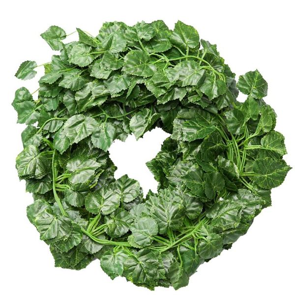 

decorative flowers & wreaths 24 pcs artificial ivy leaf garland fake plant vine hanging for wedding party garden wall decoration grape leave