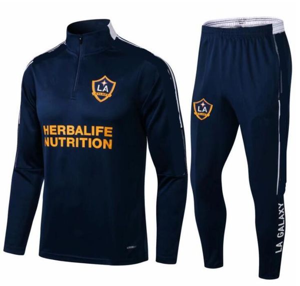 

2021 los angeles training suit tracksuit set men football suits 20 21 la galaxy chicharito survedement gerrard giovani maillots foot bbb, Black