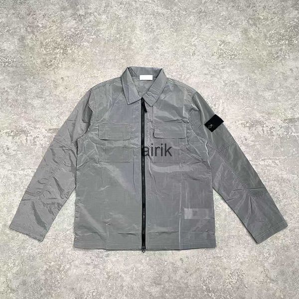 

men windbreaker women coat designer stone nylon meatl badge jacket mens toney casual cotton shirt jackets fashion coats lover outerwear, Black;brown
