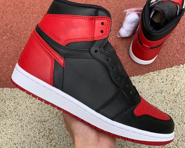 

jumpman 1 high og basketball shoes 1s banned men women black red sneakers trainers with box