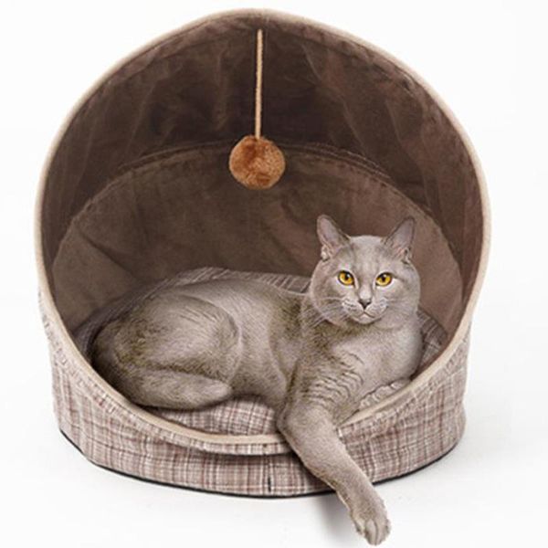 

cat beds & furniture house for small dog basket foldable sofa bed with ball play detachable mat goods cats