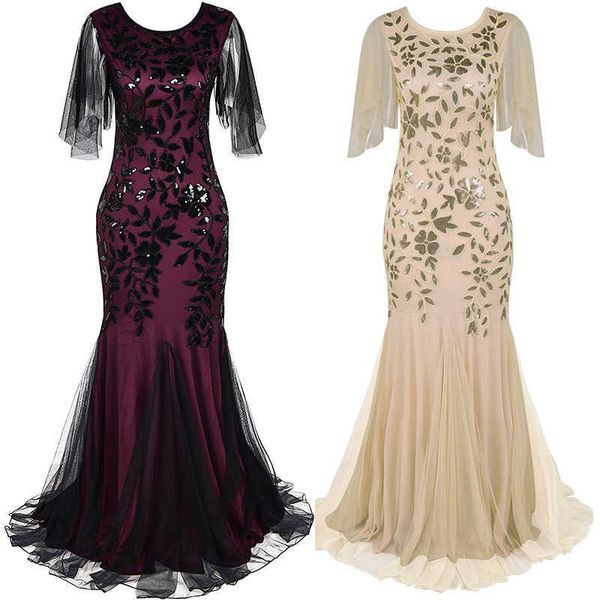 

luxury evening party drs 1920 sequin large, Black