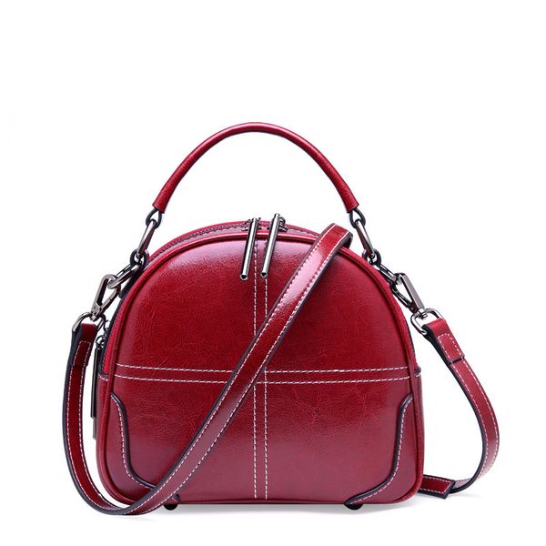 

western leather handbags fashion simple bag texture wide shoulder strap messenger bags 1041