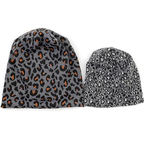 

caps & hats children's casual four seasons leopard print beanie cotton warm skullies for kids born boys girls fashion beanies, Yellow