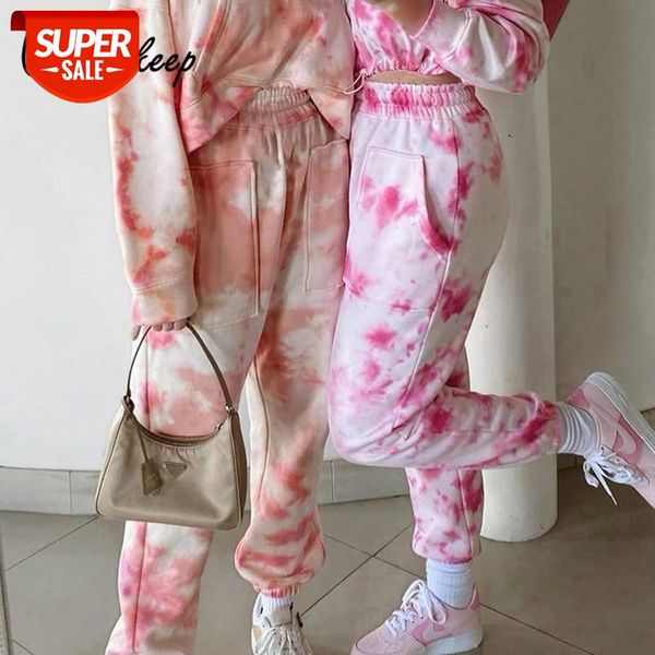 

weekeep tie dye sweatpants women elastic high waist baggy pants fashion summer pants jogger leggings trouser #fl6w, Black;white
