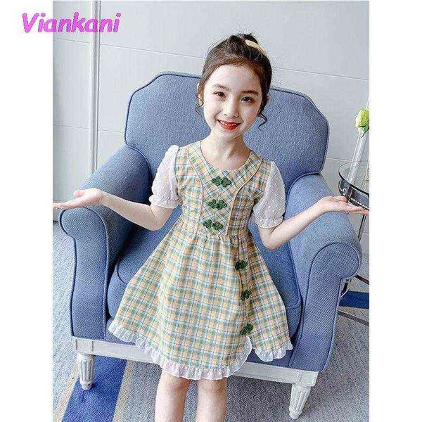 

summer costume baby princess cheongsam chinese style lattice dress children kids dresses for girls clothes 2021 summer 4 12y g1215, Red;yellow